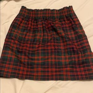 Plaid JCrew pull on skirt